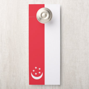 Affichette De Porte Drapeau de Singapour