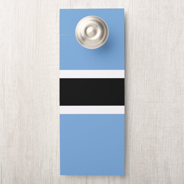 Affichette De Porte Drapeau du Botswana (Sur le bouton)