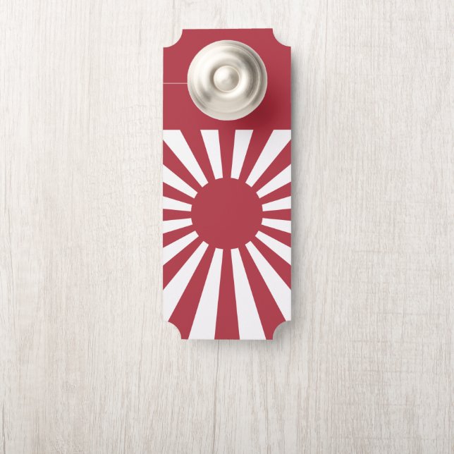 Affichette De Porte Drapeau du soleil levant impérial du Japon, Edo à  (Sur le bouton)