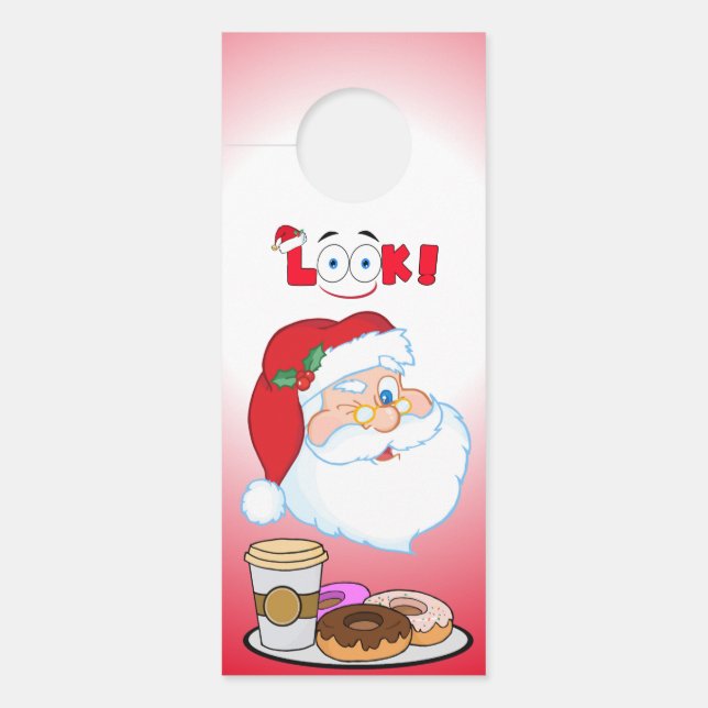 Affichette de porte du Père Noël (Devant)
