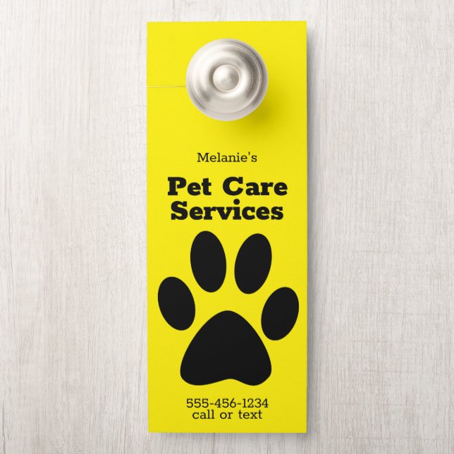 Affichette de porte du service d'installation de m (Sur le bouton)