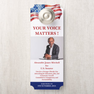 Affichette De Porte Élection de campagne politique