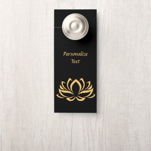 Affichette De Porte Elégant Lotus Flower Zen Yoga personnalisé