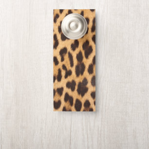 Affichette De Porte empreinte de léopard girly chic ne dérange pas