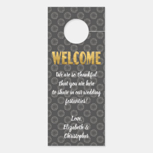 Affichette De Porte En épousant l'accueil ne touchez pas au blanc gris