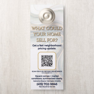 Affichette De Porte Estimation de la valeur de votre maison en 60 seco