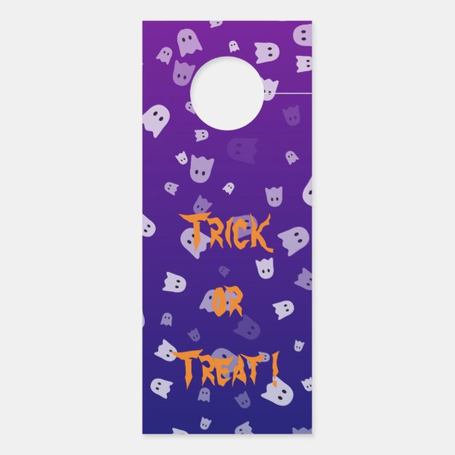 Affichette De Porte Fantômes d'Halloween (Dos)