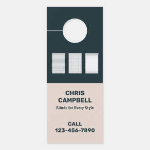 Affichette De Porte Fenêtre Aveugle QR personnalisé