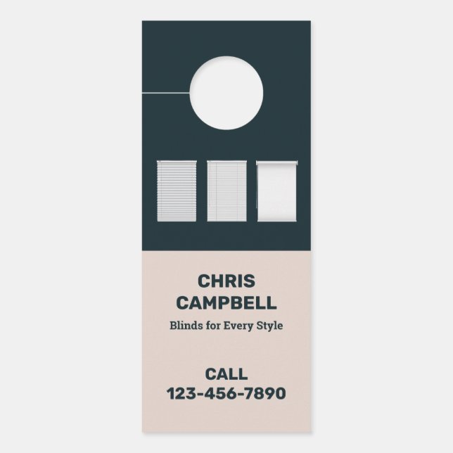 Affichette De Porte Fenêtre Aveugle un côté (Devant)