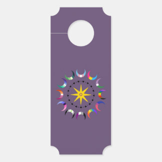 Affichette De Porte Fierté des Croissants de Lune Queer