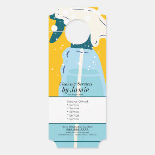 Affichette De Porte Flacon de pulvérisation de service de nettoyage d'
