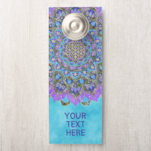 Affichette De Porte Fleur De Vie - Mandala India Style 2