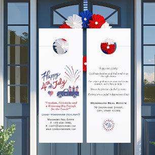 Affichette De Porte Flyers immobiliers modifiables 4 juillet Patriotiq