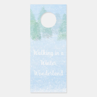 Affichette De Porte Fox in a Snowy Forest Door Hanger