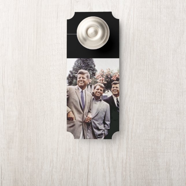 Affichette De Porte Frères avec le président John Kennedy Maison Blanc (Sur le bouton)