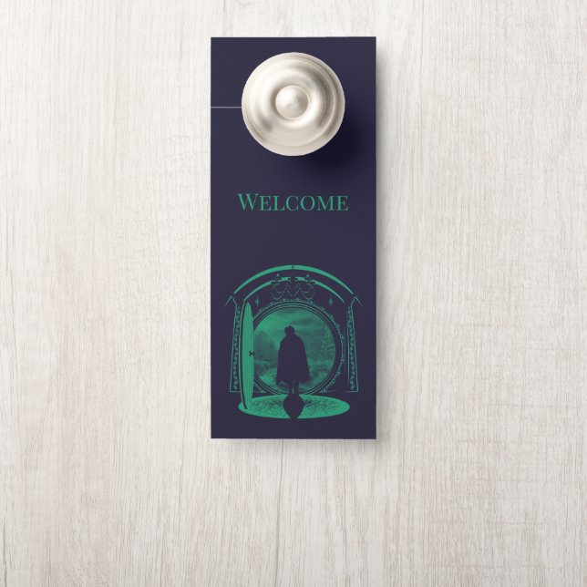 Affichette De Porte FRODO™ Quitte la silhouette SHIRE™ (Sur le bouton)