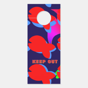 Affichette De Porte Garder dehors / Enfants uniquement Poisson rouge
