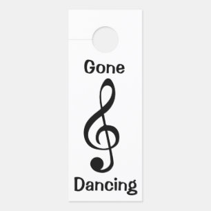 Affichette De Porte Gone Dancing Music Clef Note