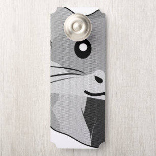 Affichette De Porte Hamster minimaliste Joueur