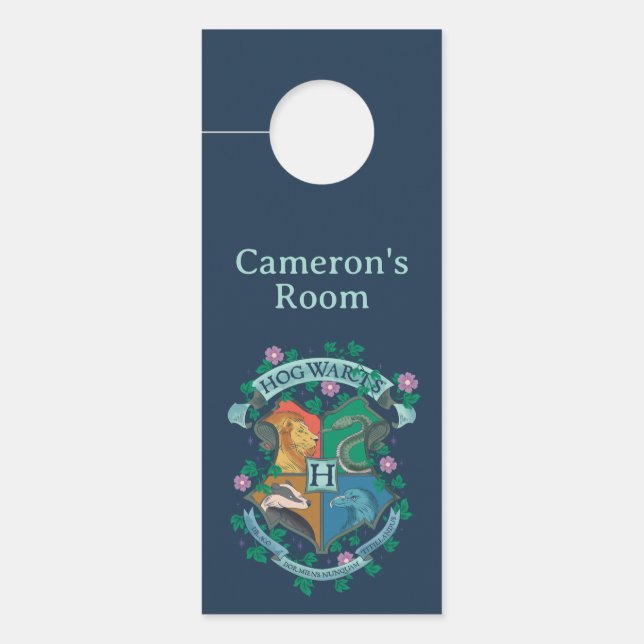 Affichette De Porte HOGWARTS™ Floral Crest (Devant)