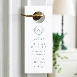 Affichette De Porte Hôtel Victorian Dusty Blue Mariage