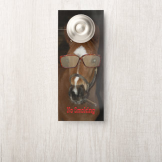 Affichette De Porte Humoristique Cheval Foie Fumer Cigar Porte Porte K