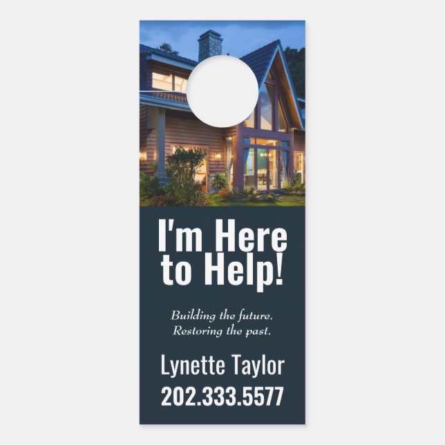 Affichette de porte immobilier (Devant)