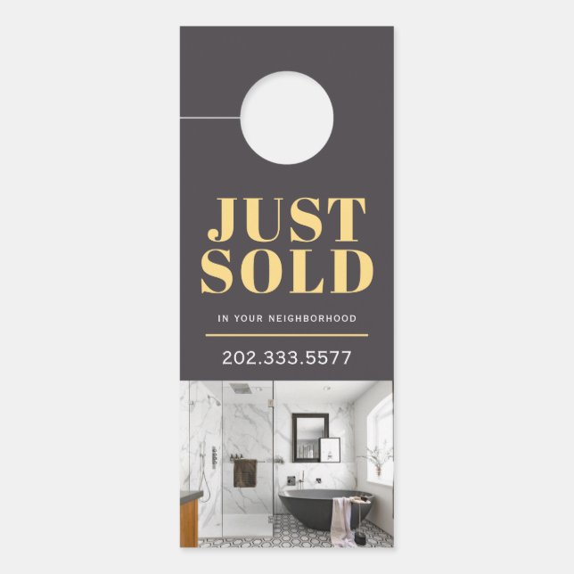 Affichette de porte immobilier (Devant)