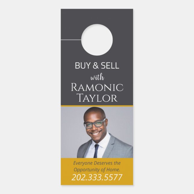 Affichette de porte immobilier (Devant)