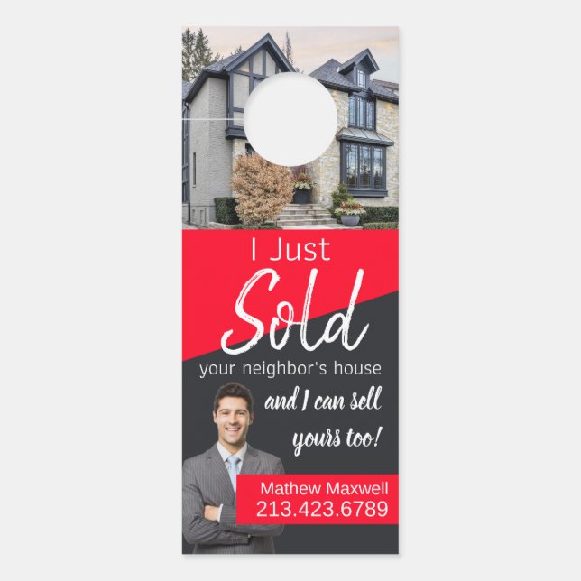 Affichette de porte immobilier (Devant)