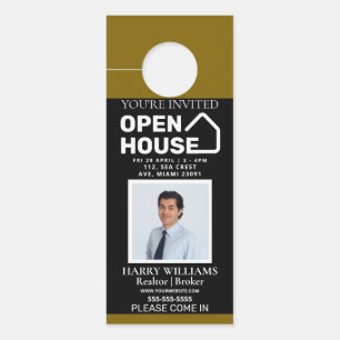 Affichette de porte immobilier de luxe Open Hous