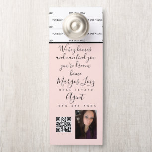Affichette De Porte Immobilier Vendu Pour Vente Porte Rose de Locati
