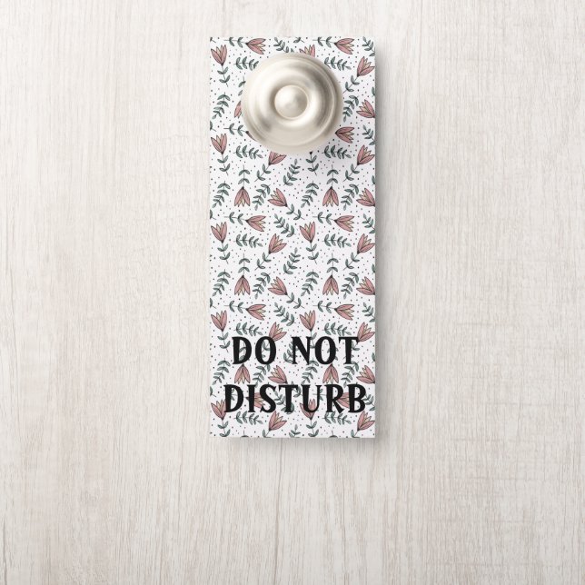 Affichette De Porte Impression florale Ne pas déranger (Sur le bouton)