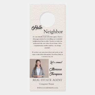 Affichette De Porte Invitation à la Journée Portes Ouvertes Immobilier