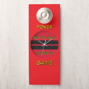 Affichette De Porte Jeu de poker Payer pour jouer