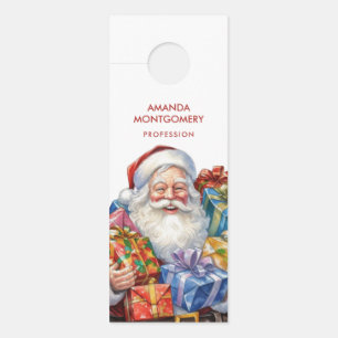 Affichette De Porte Jolly Santa Claus Classic Noël Affaires