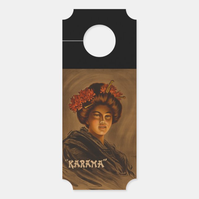 Affichette De Porte Karama : Actrice japonaise Romance Geisha (Devant)