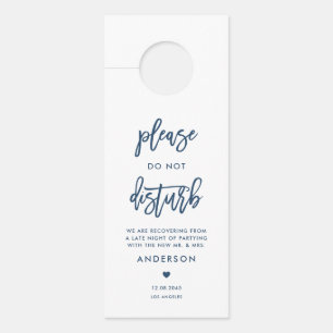 Affichette De Porte La calligraphie bleue de la marine ne dérange pas