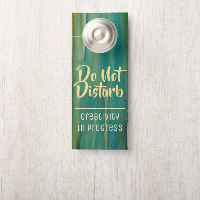 Affichette De Porte L'artiste aquarelle ne dérange pas l'Affichette de (Sur le bouton)