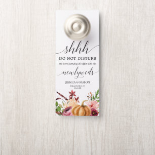 Affichette De Porte Le Mariage Bliss d'automne ne dérange pas