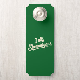Affichette De Porte Le Shamrock de Green Funny Irish Patty Saint Patri
