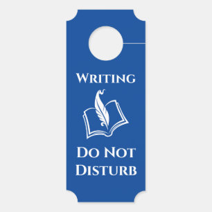 Affichette De Porte Lecture / Ecriture Ne Dérangent Pas
