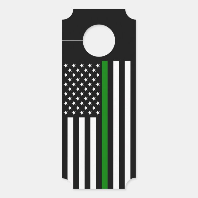 Affichette De Porte Légère ligne verte : Anciens combattants patriotiq (Devant)