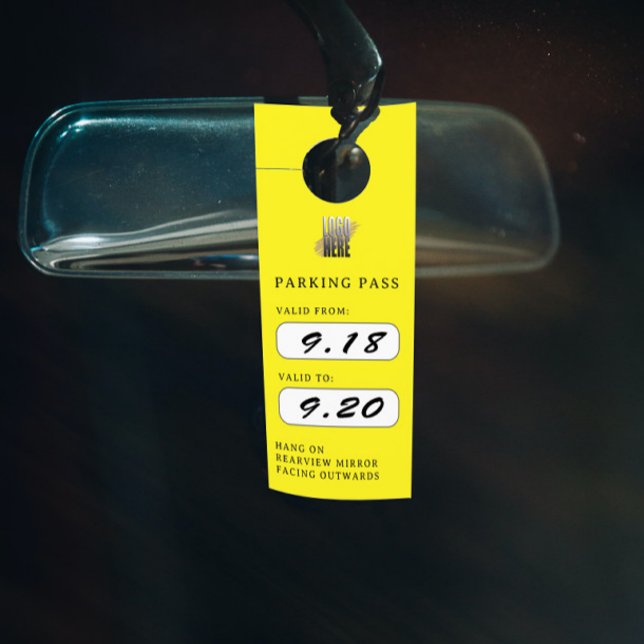 Affichette De Porte Logo d'affaires Carte de stationnement pour les cl (Créateur téléchargé)