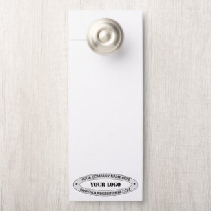 Affichette De Porte Logo de l'entreprise personnalisée et Modèle d'Aff