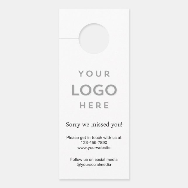 Affichette De Porte Logo Désolé Nous Vous Avons Manqué Promotional Bus (Devant)