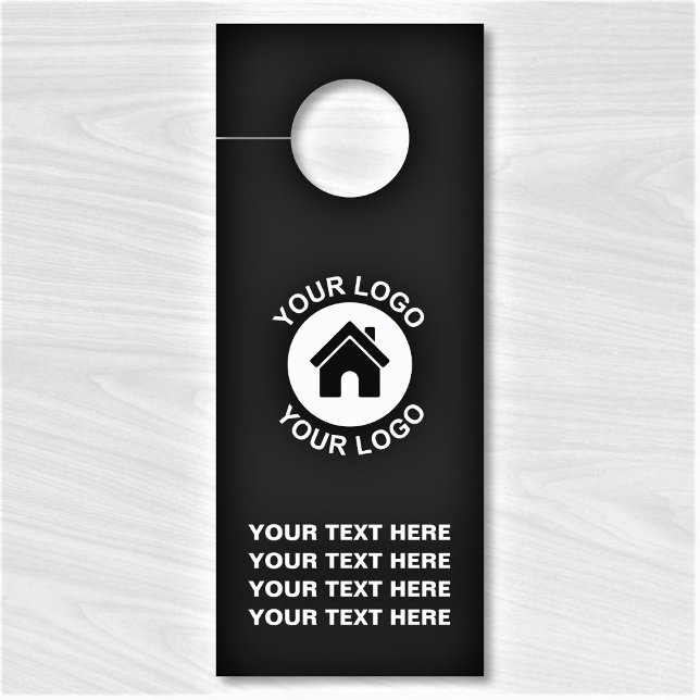 Affichette De Porte Logo Professionnel Personnalisé Et Promotion De Te (Créateur téléchargé)