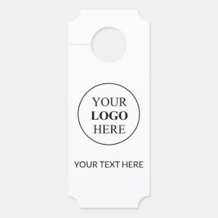 Affichette De Porte Logo promotionnel personnalisé - Pas de commande m