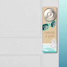 Affichette De Porte Lunettes de soleil à pois vert de mer Coquillage E