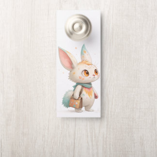 Affichette De Porte Magical Paint-Splashed Rabbit-Cat Creature